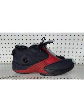 Reebok Answer 5 Black Red Mens Leather Athletic Basketball Shoes Size 7.5 DV8285